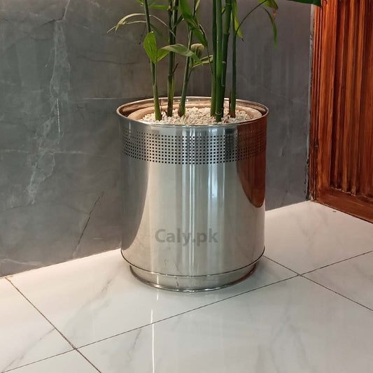 Stainless Steel Planter - Non Magnetic, Rust Resistant, Perforated Design