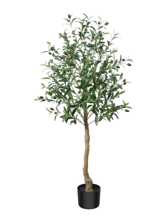 Large artificial olive tree with realistic fruits