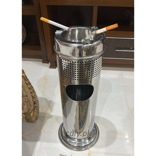Floor Standing Ashtray with Dustbin Mild Steel Ashtray Bin - Free Delivery